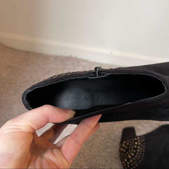 Lane Bryant Faux Suede Ankle Boots with Stud details - Picture 7 of 11